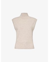 Reformation - Arco High-neck Recycled-cashmere Blend Vest - Lyst