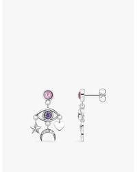 Thomas Sabo - Cosmic Talismans 925 Sterling- And Zirconia Drop Earrings - Lyst