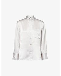 Vince - Relaxed-fit Silk-satin Blouse - Lyst