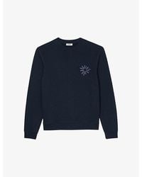 Sandro - Flower-embossed Regular-fit Cotton Sweatshirt X - Lyst