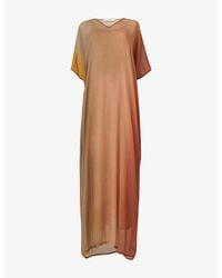 eem - Metallic Ombre-Print Woven Kaftan - Lyst