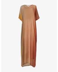 eem - Metallic Ombre-Print Woven Kaftan - Lyst