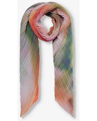 Pleats Please Issey Miyake - And Spinach Abstract-pattern Knitted Scarf - Lyst