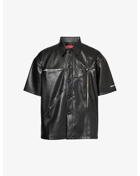 Kusikohc - Origami Cut-out Faux-leather Shirt - Lyst