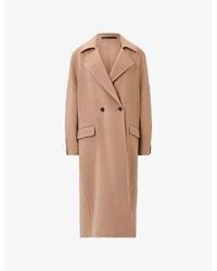 AllSaints - Sellma Notched-Lapel Wool Blend Coat - Lyst