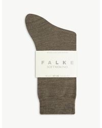 FALKE - Womens 5810 Pebble Ribbed Wool Socks 41-42 - Lyst