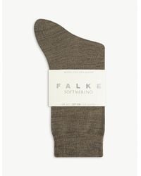 FALKE - Womens 5810 Pebble Ribbed Wool Socks 41-42 - Lyst
