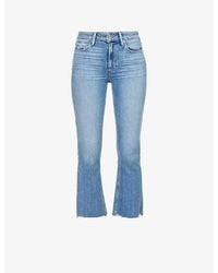 PAIGE - Colette Cropped Flared-Leg Denim Jeans - Lyst