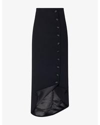 A.W.A.K.E. MODE - Tailored Collared Hem Woven Maxi Skirt - Lyst