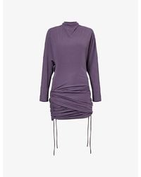 Christopher Esber - Luna Draped Woven Mini Dress - Lyst