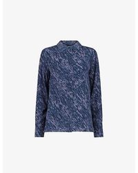 Whistles - Abstract-Print Long-Sleeved Woven Shirt - Lyst