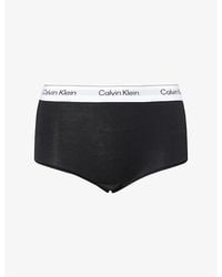 Calvin Klein - Icon Boyshort Cotton-Modal Jersey Briefs - Lyst