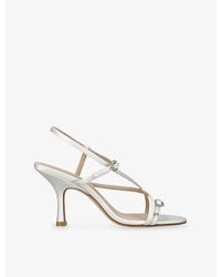 Stuart Weitzman - Kensington Heeled Satin Sandals - Lyst