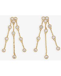 Maje - Nelibo Crystal-embellished Gold-tone Brass Drop Earrings - Lyst