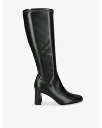 Steve Madden - Holly Vegan-Leather Heeled Knee-High Boots - Lyst