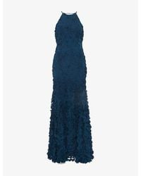 Phase Eight - Charlene High-Neck Textured Woven Maxi Dress - Lyst
