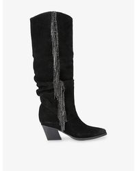KG by Kurt Geiger - Tempt Suede Heeled Knee-High Boots - Lyst