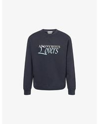 JW Anderson - Anonymous Lovers Crewneck Cotton-Jersey Sweatshirt - Lyst