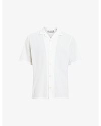 AllSaints - Valley Ramskull-embroidered Organic-cotton Shirt X - Lyst