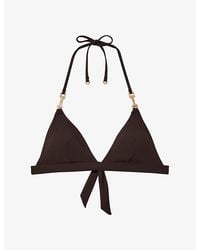 Reiss - Riah Halterneck Triangle Bikini Top - Lyst