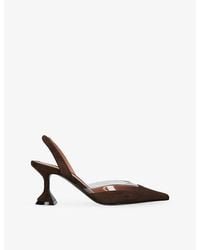 AMINA MUADDI - Lara 95 Heeled Suede Sling-Back Courts - Lyst