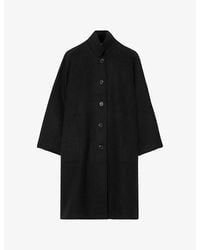 AllSaints - Effie Funnel-Neck Wool-Blend Coat - Lyst
