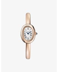 Cartier - Baignoire Mini Size 16 18Ct Rose- Quartz Watch 24.6Mm - Lyst