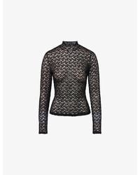 Reformation - Nell Knitted Stretch-Lace Top - Lyst