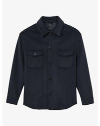 Reiss - Liam Patch-Pocket Wool-Blend Overshirt - Lyst