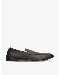 ZEGNA - L'Asola Almond-Toe Leather Penny Loafers - Lyst