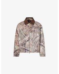 Represent - Tree-Graphic Print Camouflage Cotton Trucker Jacket - Lyst