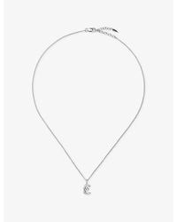 Missoma - Curly Molten Mini Initial E-Plated Sterling- Necklace - Lyst