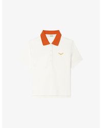 Zadig & Voltaire - Mirta Logo-Embroidered Cotton Polo Shirt - Lyst