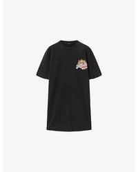 AllSaints - Roque Graphic-Print T-Shirt Cotton Mini Dress - Lyst