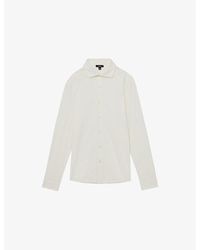 Reiss - Duke Button-Through Cotton-Jersey Shirt - Lyst