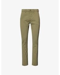 7 For All Mankind - Mid-Rise Straight-Leg Cotton Chino Trousers - Lyst