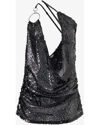 Jaded London - Plunge-neck Sequin-embellished Woven Mini Dress - Lyst