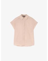 Whistles - Nicola Textured Short-Sleeve Woven Shirt - Lyst