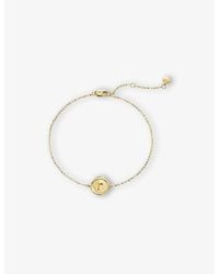Monica Vinader - Mini Initial R Stamp 14Ct- Bracelet - Lyst