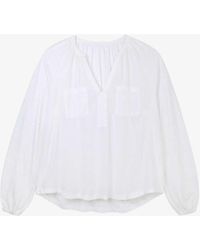 The White Company - The Company Patch-pocket Relaxed-fit Organic-cotton Blouse - Lyst