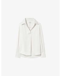 Claudie Pierlot - Collared Relaxed-Fit Woven Blouse - Lyst