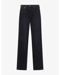 7 For All Mankind - Low-Rise Straight-Leg Denim Jeans - Lyst