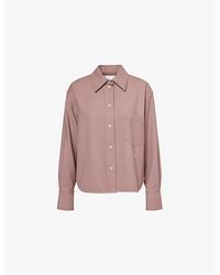 Victoria Beckham - Logo-Embroidered Long-Sleeve Woven Shirt - Lyst