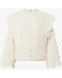 Nué Notes - Earl Floral-embroidered Quilted Cotton Jacket - Lyst