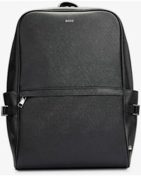 BOSS - Business Logo-print Leather Backpack - Lyst