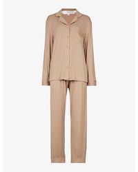 THE NAP CO - Piped Stretch-Jersey Pyjama Set - Lyst