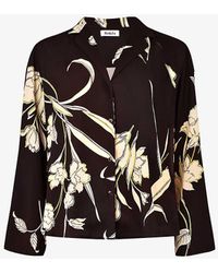 Ro&zo - Climbing-floral Oversized Recycled Polyester-blend Blouse - Lyst