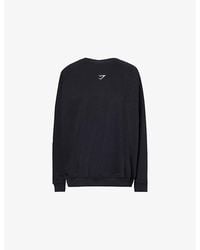 GYMSHARK - Training Oversized Fleece Cotton-Blend Sweatshirt - Lyst