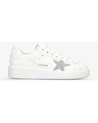 Golden Goose - Pure Star 80185 Star-embroidered Low-top Leather Trainers - Lyst