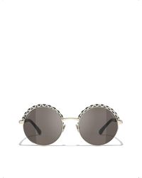 Chanel - Round Sunglasses - Lyst